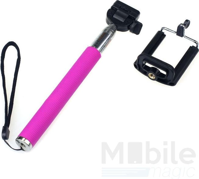 Produktbild Hermex Selfie Stick PINK / ROSA für Apple iPhone & Android Smartphones