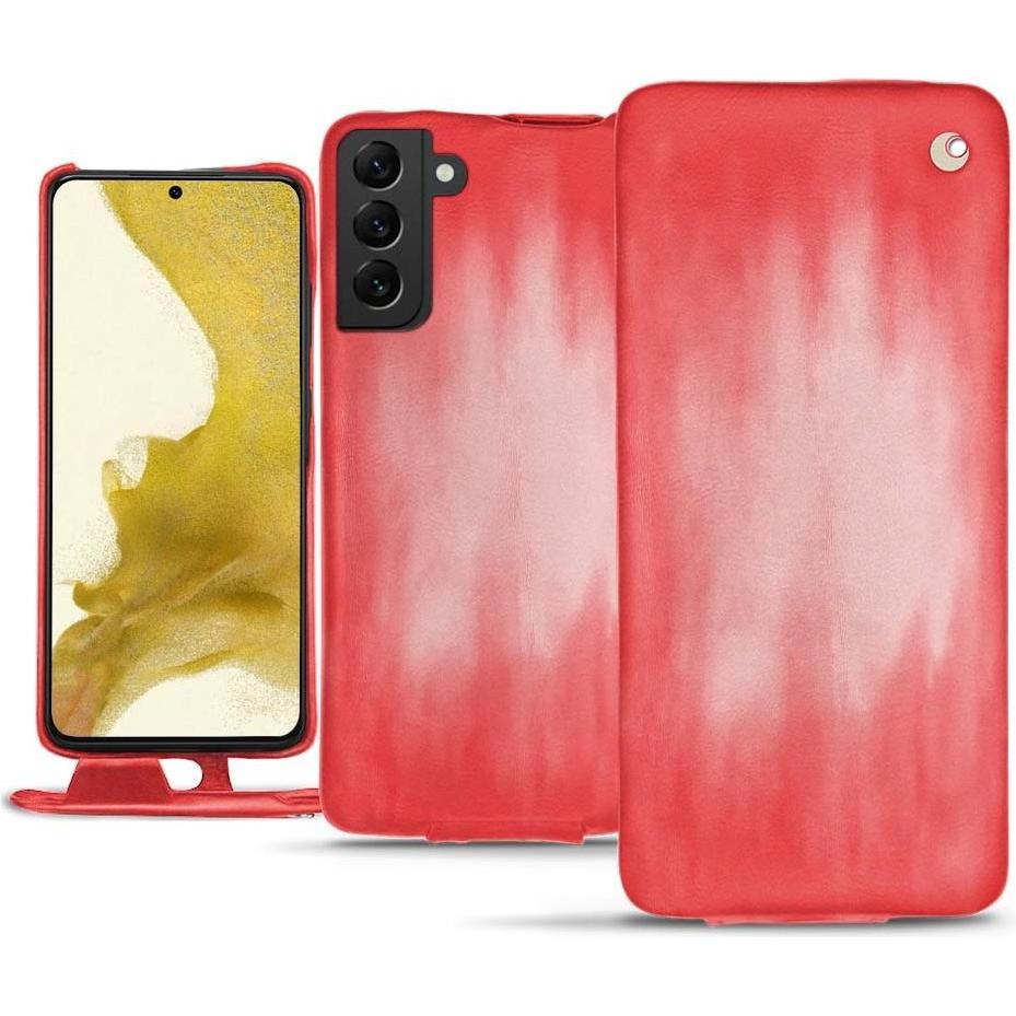 Noreve Lederschutzhülle vertikal (Samsung Galaxy S22), Smartphone Hülle, Rosa