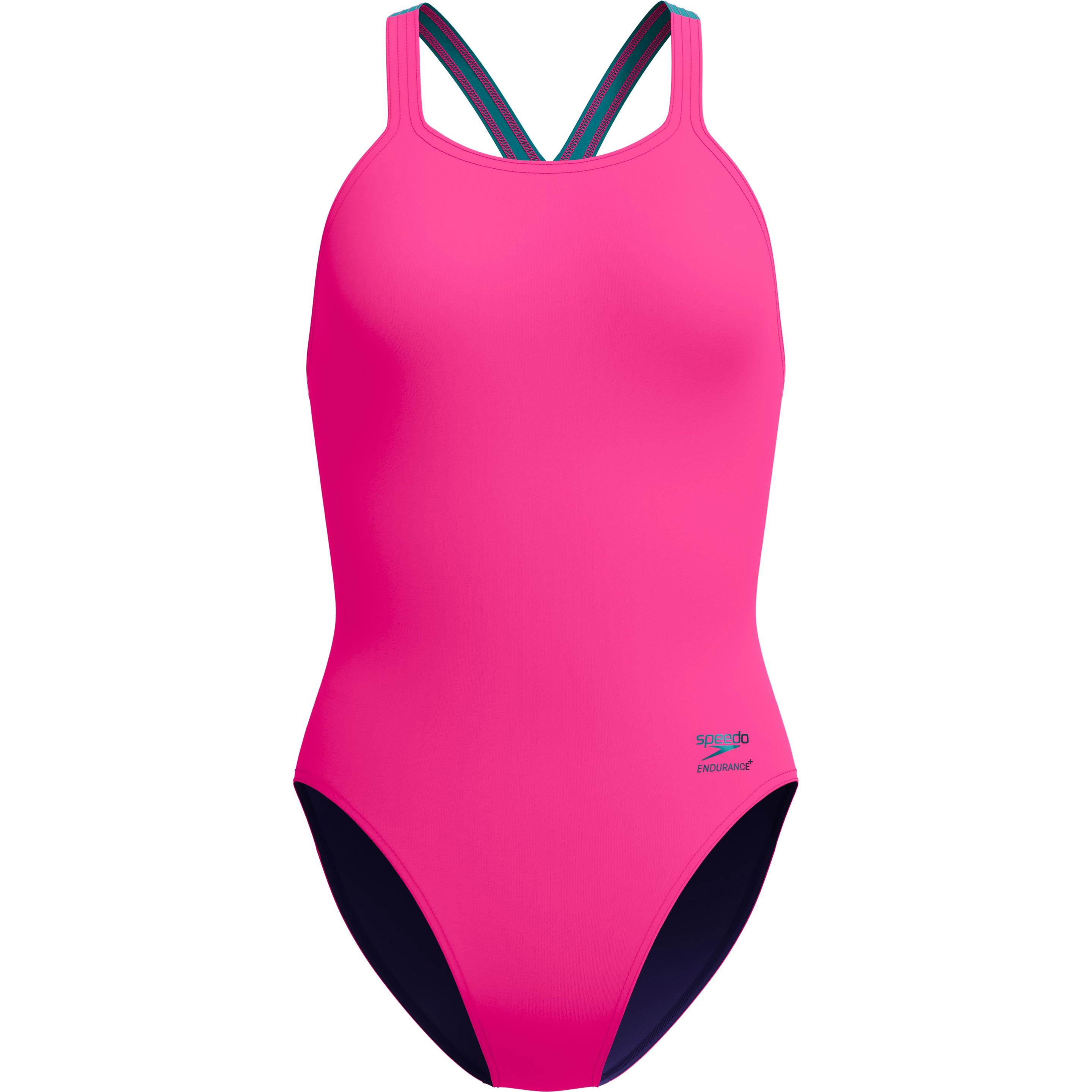 Speedo, Donne, Costume da bagno intero, Speedo Damski Strój kąpielowy FL SOLID POWERBACK, Pink, Rosa, (42)