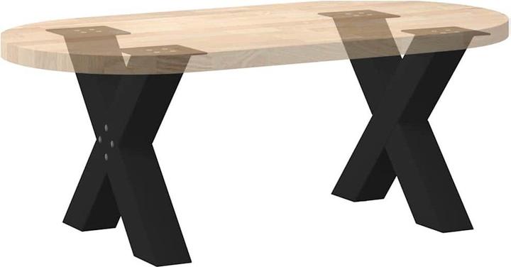 Image du produit vidaXL Pieds de table basse en X 2 pcs Noir 50x(42-43) cm Pied de table en acier