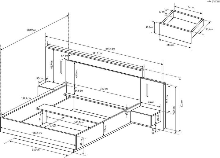 Image du produit Vente-unique Francoli (140 x 190 cm)