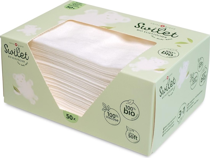 Swilet The organic fleece sheets and diaper pads (50 Piece)