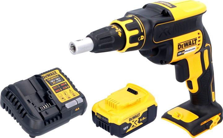 Actual product image DeWalt DCF 620 P1 Akku Trockenbauschrauber 18 V 30 Nm Brushless + 1x Akku 5,0 Ah + Ladegerät (Rechargeable battery operated)