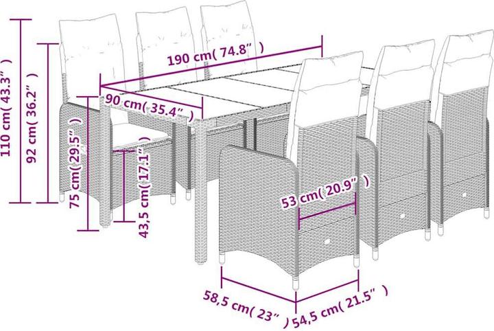 Produktbild vidaXL Bistro Set