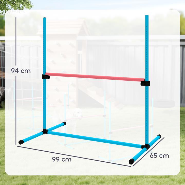 Produktbild PawHut Agility Set Hunde Kunststoff Hellblau (Agility)