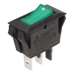 Velleman Power Rocker Switch 10A-250V Spst On-Off With Green Neon Light, Taster + Schalter, Grün