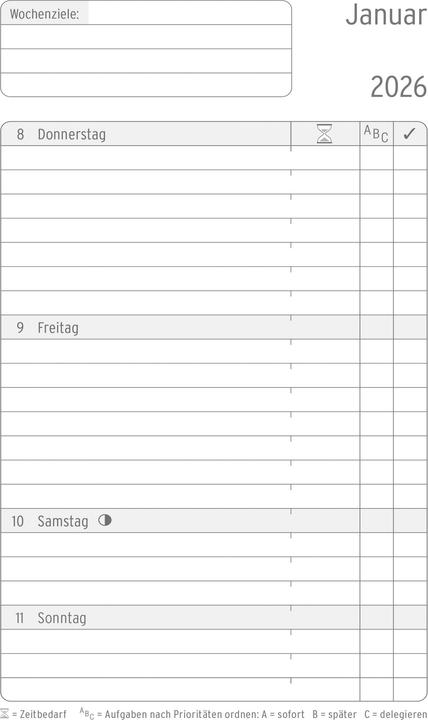 Produktbild Chronoplan Wochenplan (Mini, 1 Woche / 2 Seiten)
