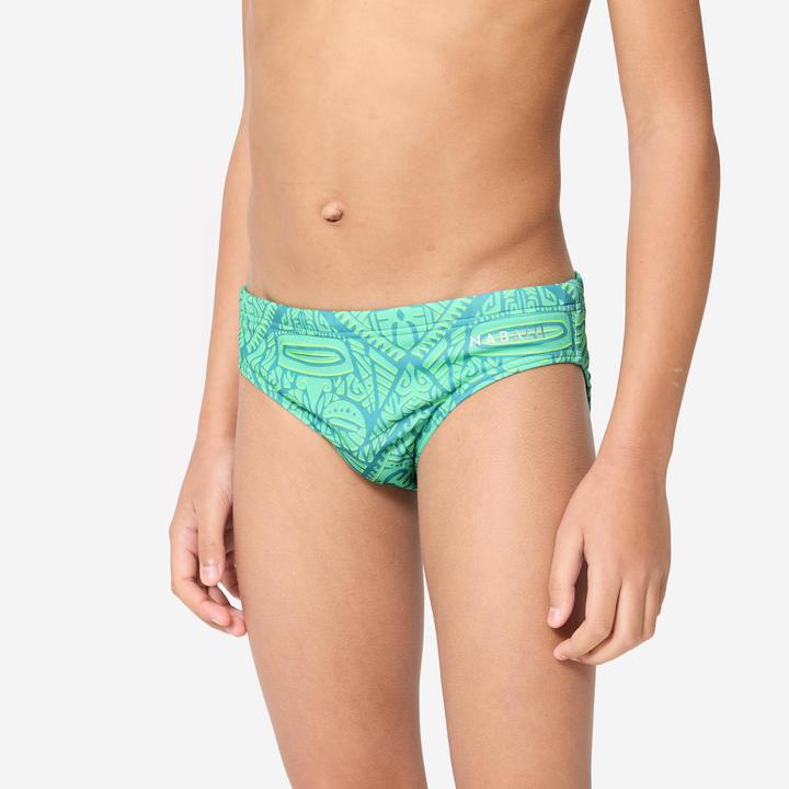 Produktbild Watko Badehose Slip Wasserball Jungen - 500 Tiki türkis (140)