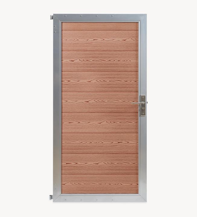 Produktbild neu.holz Gartentor Segovia 180x90 cm WPC Holzoptik Braun