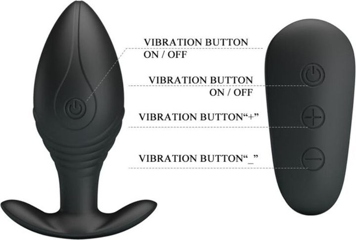 Actual product image Pretty Love Regina Vibrating Butt Plug