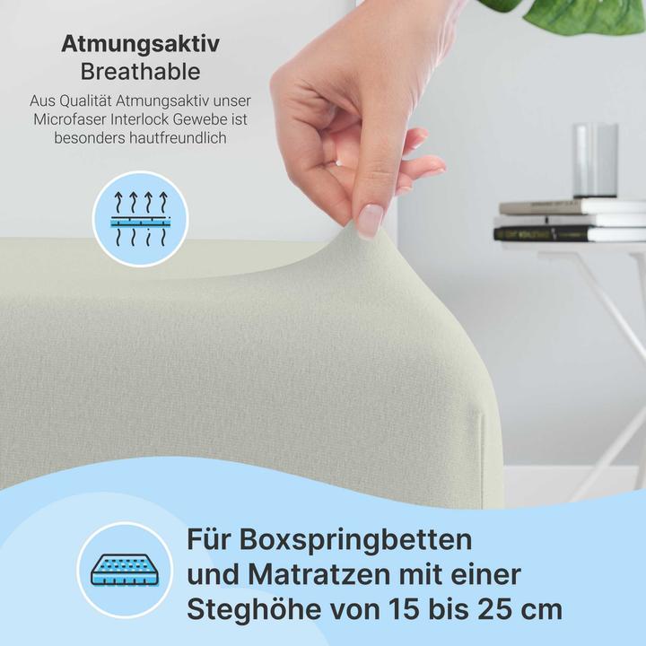 Actual product image Etérea Microfibre Jersey Fitted Sheet (120 x 200 cm, 100 x 200 cm)