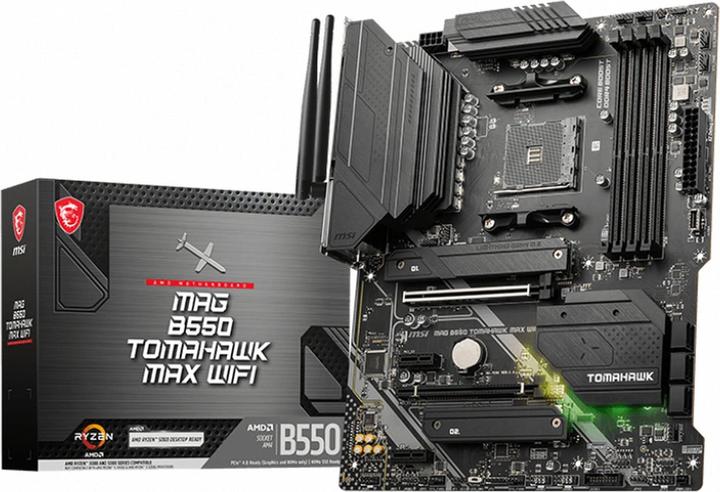 Produktbild MSI Mag B550 Tomahawk Max Wifi (AM4, AMD B550, ATX)