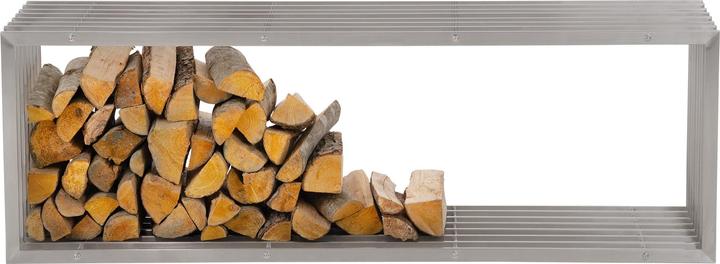 Immagine prodotto CLP Porta legna Irving 40x50x150, acciaio inox (40 x 50 x 150 cm)