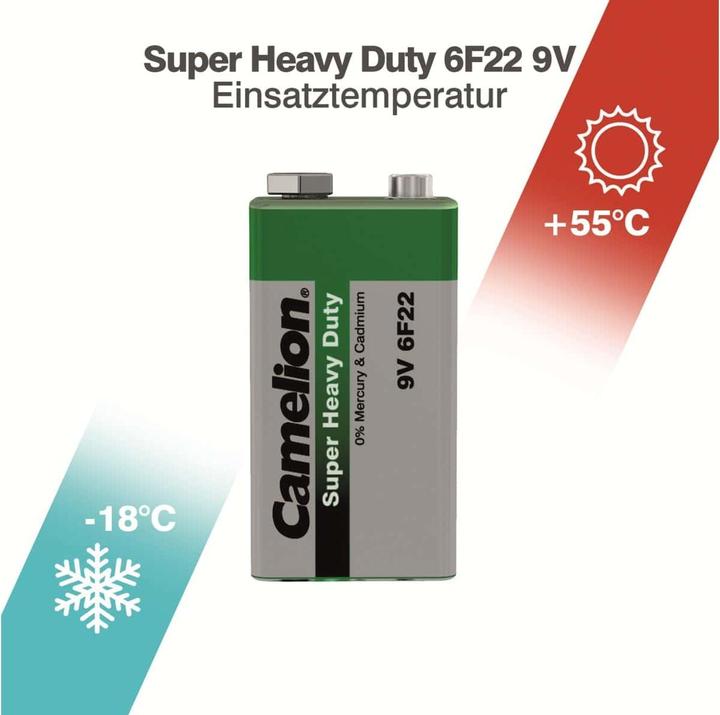Productafbeelding Camelion 9V blokZink-koolstof (1 Pcs., 9V Block, 400 mAh)