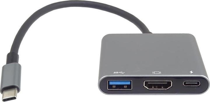 Produktbild PremiumCord AdaptÃ©r USB-C na HDMI + USB3.0 + PD, rozliÅ¡enÃ­ 4K a FULL HD 1080p (HDMI, USB)