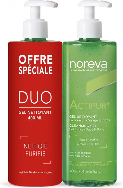 Actual product image Noreva Actipur Purifying Dermo-Cleansing Gel 400ml - Pack of 2 (400 ml)