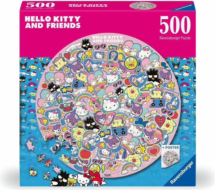 Immagine prodotto Ravensburger Puzzle 12001391 - Hello Kitty - Puzzle rotondo da 500 pezzi per adulti e bambini dai 14 anni in su (500 pezzi)