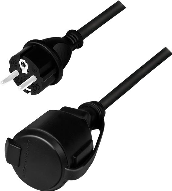 Produktbild LogiLink Netzkabelverlängerung-Set, CEE7/7 zu CEE 7/3 + Schutzbox, 3 m (CEE 7/3, 3 m)