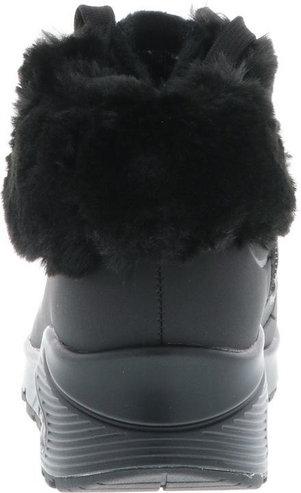 Produktbild Skechers 310539L/BBK Uno-Fall Air Kinder Mädchen Damen Sneaker Turnschuhe Kunstfell schwarz (32)