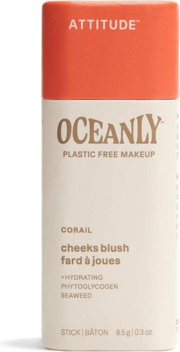 Produktbild Attitude Oceanly Plastic-Free Lightweight Blush Stick Titanium Dioxide-Free (Corail)