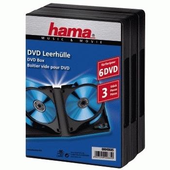 Actual product image Hama DVD Blank Sleeve 6 Box, 3-Pack, Black