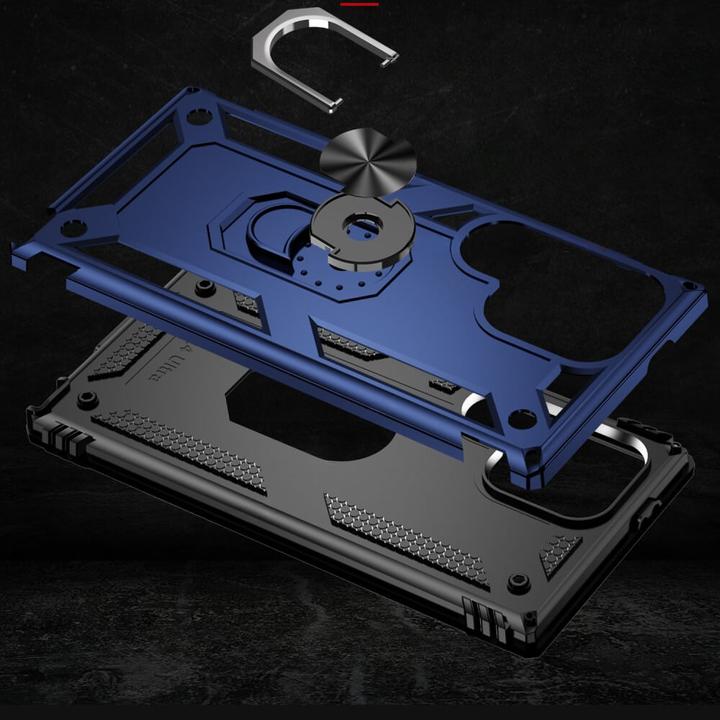 Actual product image Cover-Discount Armor Case with kickstand blue (Samsung Galaxy S24 Ultra)
