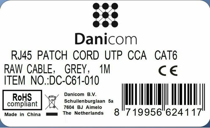 Produktbild Dsit CAT 6 Netzwerkkabel U/UTP (CAT6, 1 m)