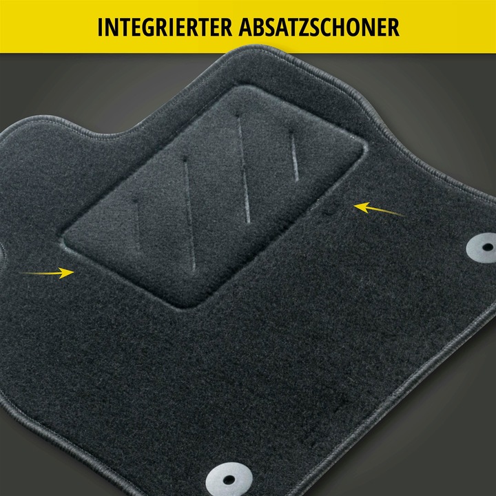 Actual product image Walser Floor mats for Renault Megane IV Notchback 10/2016-Today (2 front mats + 2 rear mats)
