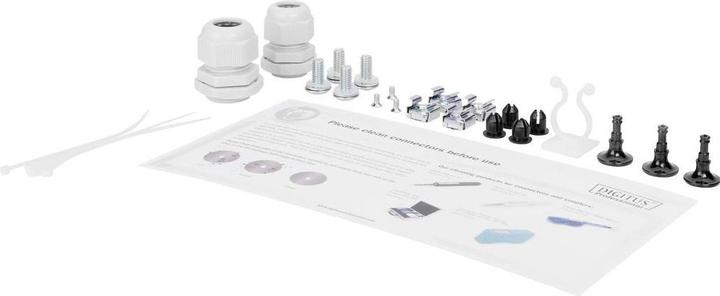 Produktbild Digitus Ausziehbare Glasfaser - Spleissbox 1U Equipped 6x SC duplex inkl. M 25 Schraube Spleisskassette F...