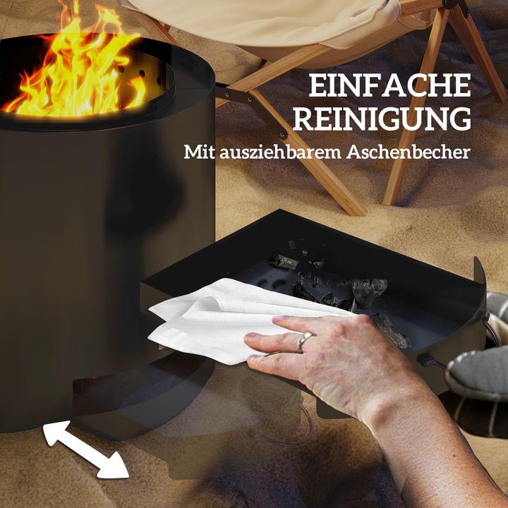 Immagine prodotto Outsunny Feuerschale Stahl Schwarz (45 cm)