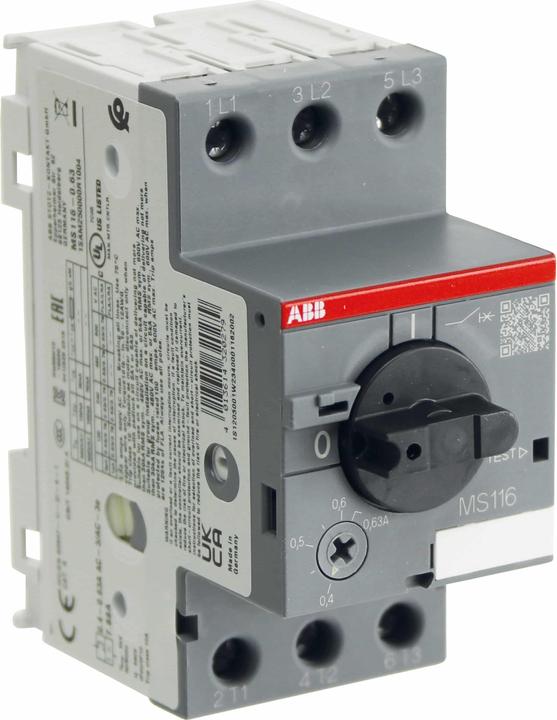 Image du produit ABB Disjoncteur-moteur MS116 - 0,63