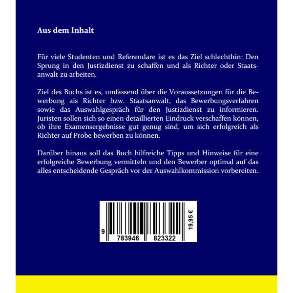 Thumbnail - Richter / Staatsanwalt werden - Die Bewerbung für den Staatsdienst, Fachbücher von Michael Berkemeyer