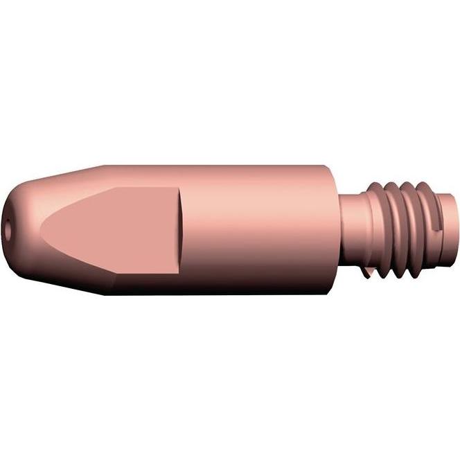 Abicor Binzel, Schweissgerät Zubehör, Stromdüse Draht-Ø 0,8 mm M 6 Länge 28 mm E-Cu