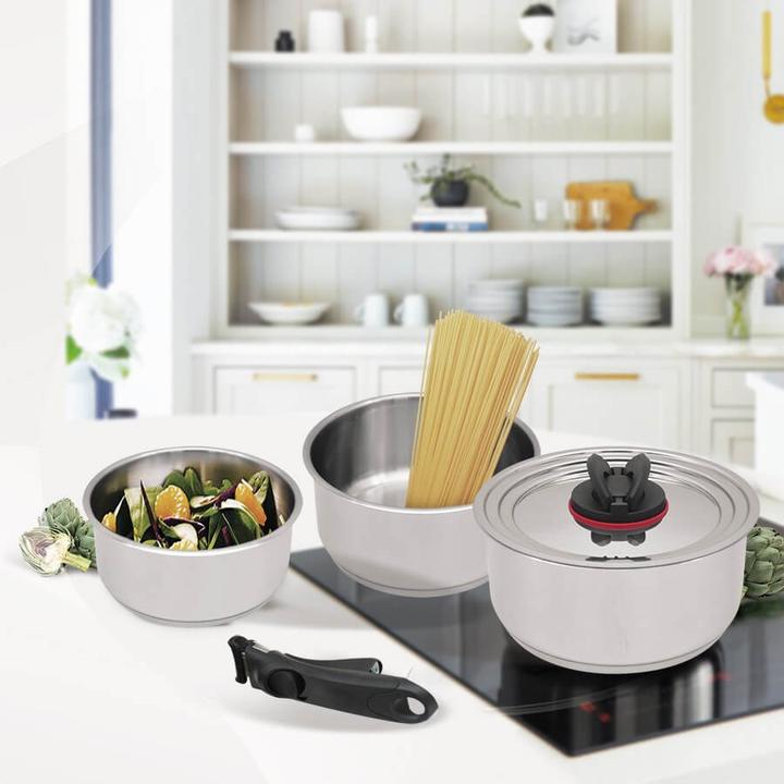 Actual product image Maestro Zestaw rondli 5 elem. MR-3531-5 (20 cm, Pan set + pot set, Stainless steel)