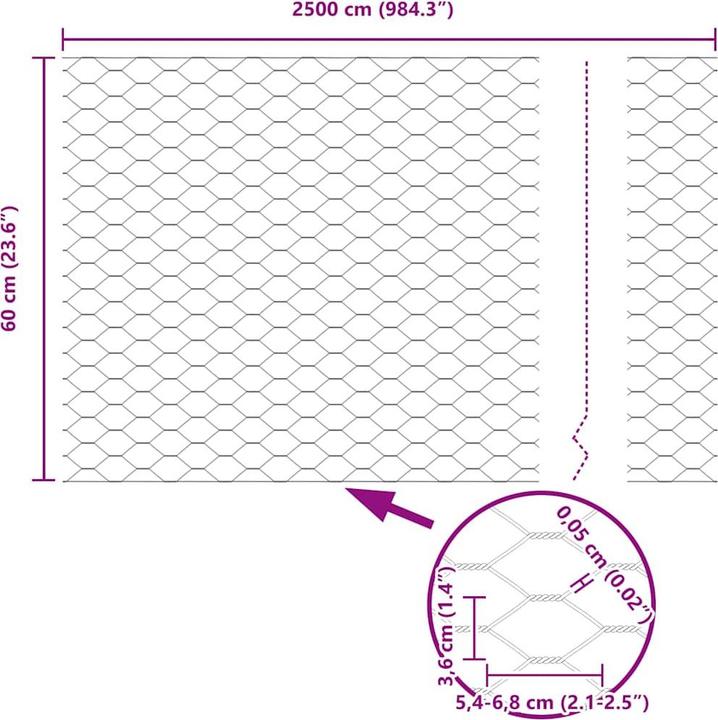 Produktbild vidaXL Hexagonzaun
