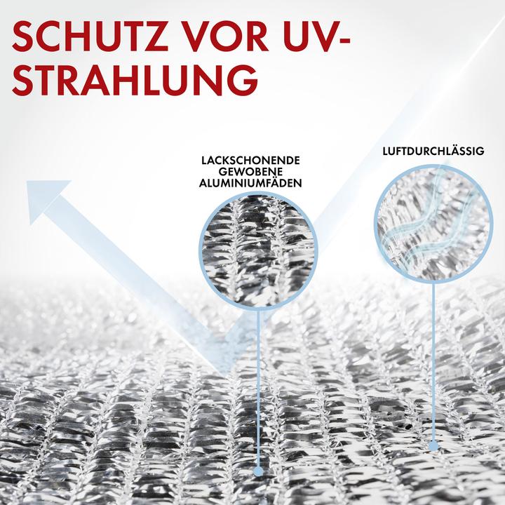 Immagine prodotto Walser Rete di protezione solare Stay Cool, paralume per auto con protezione UV argento 4x6m