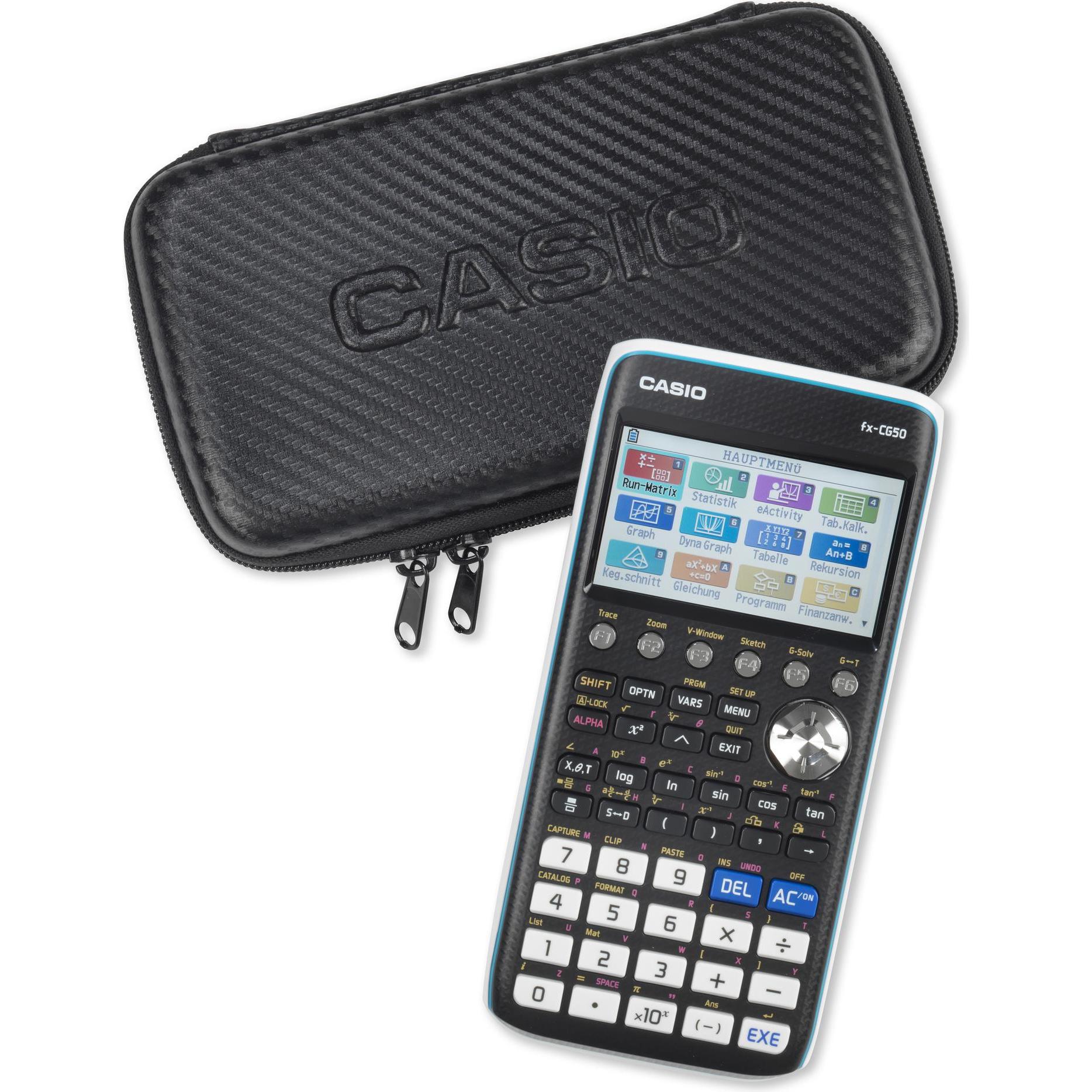 Casio, Taschenrechner, Schutztasche im Carbon Design für Grafikrechner