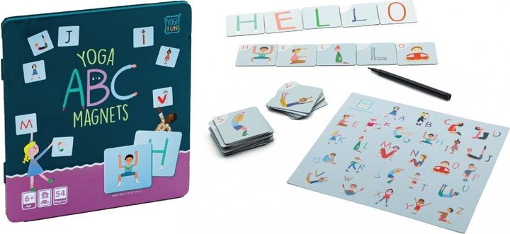 Yogi Fun Yoga ABC Magnets (English, German, French, Italian)