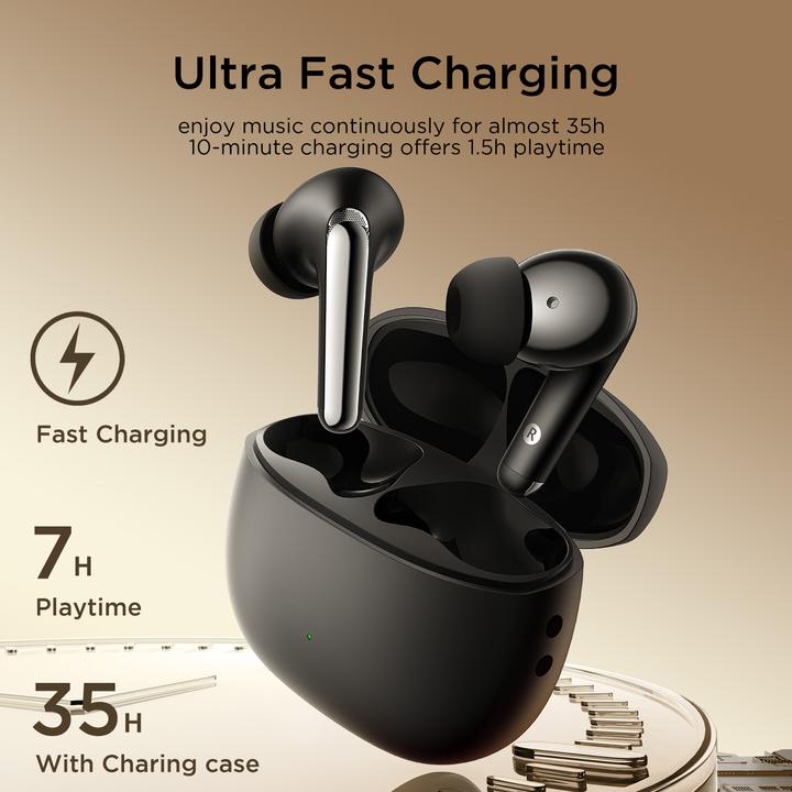 Actual product image Joyroom JR-FN1 Funpods Series Wireless Headphones (black) (ANC, 7 h, Wireless)