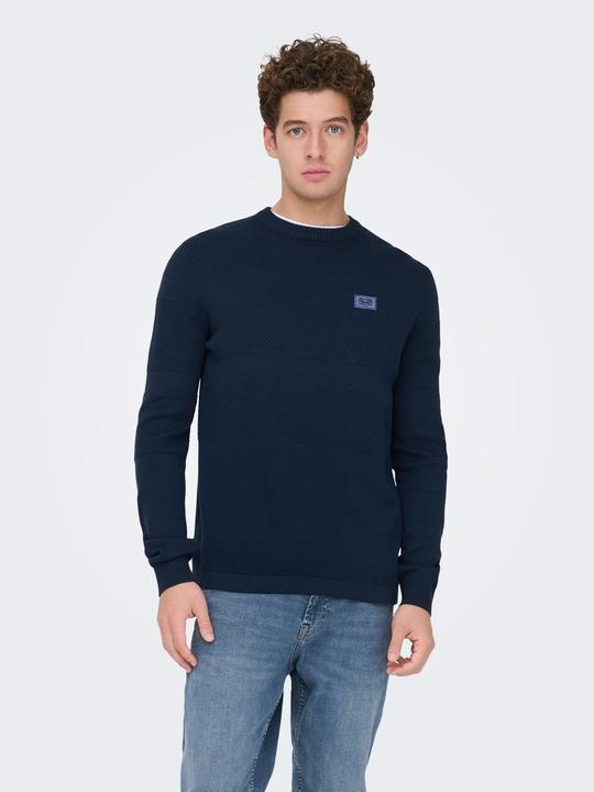 Produktbild Only & Sons Onsmalik Reg 12 Pinaple Crew Knit (S)