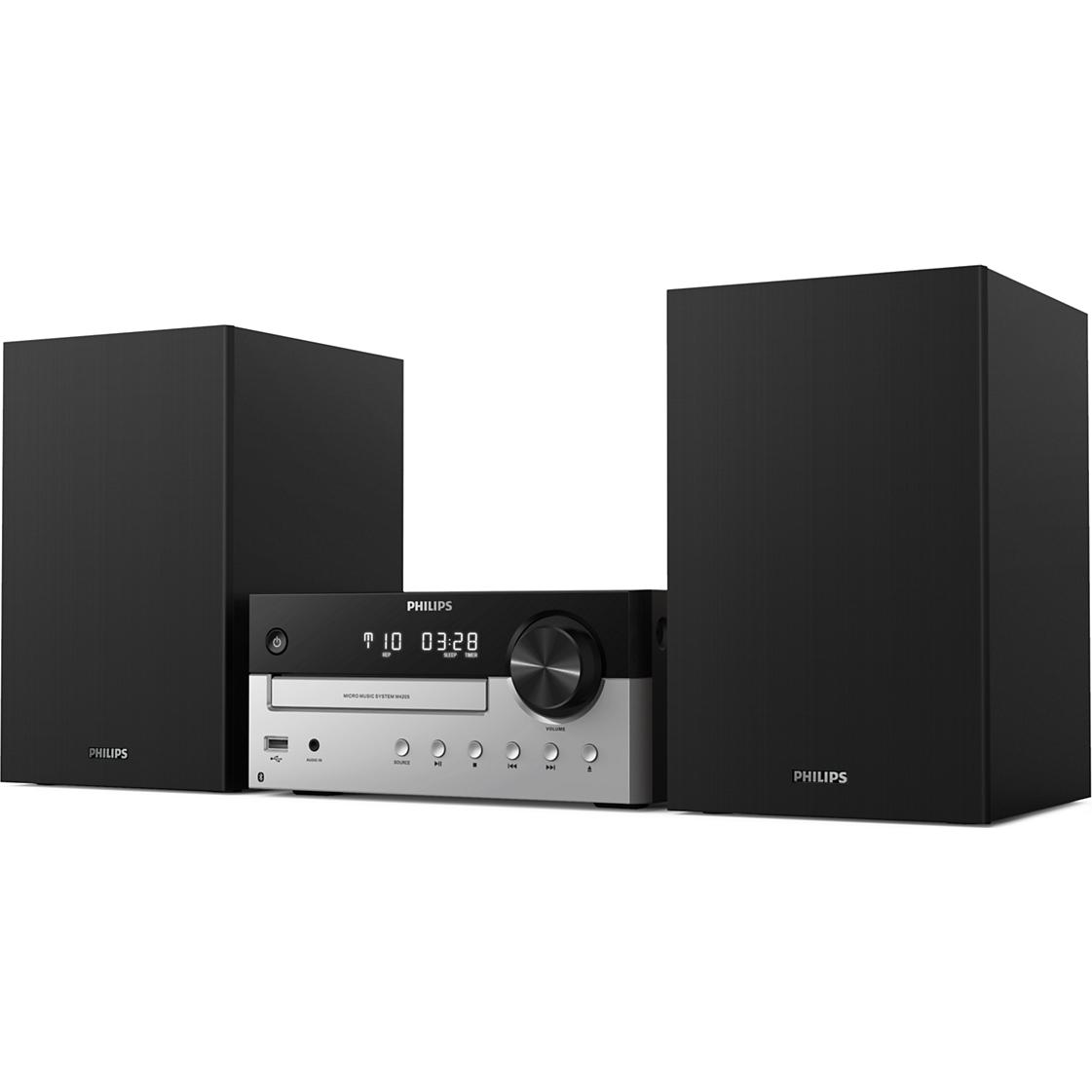 Philips TAM4205 Heim-Audio-Mikrosystem (Bluetooth, CD Player, 1x 60 W), Stereoanlage, Schwarz, Silbe