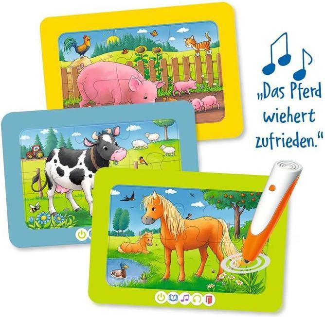 Produktbild Ravensburger tiptoi Puzzle 00229 - 3 erste Puzzles: Bauernhoftiere, niedliche Rahmenpuzzles für (Deutsch)