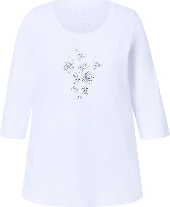 Actual product image Ulla Popken Rhinestone Detail Pima Cotton Tee (42, 44)