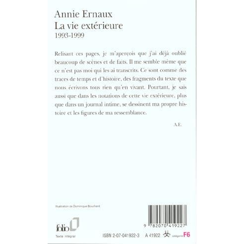 Thumbnail - La vie extérieure, Belletristik von Ernaux Annie
