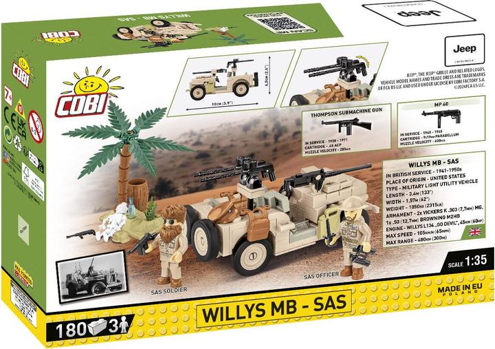 Actual product image Cobi H.C. WWII Willys MB SAS 180T