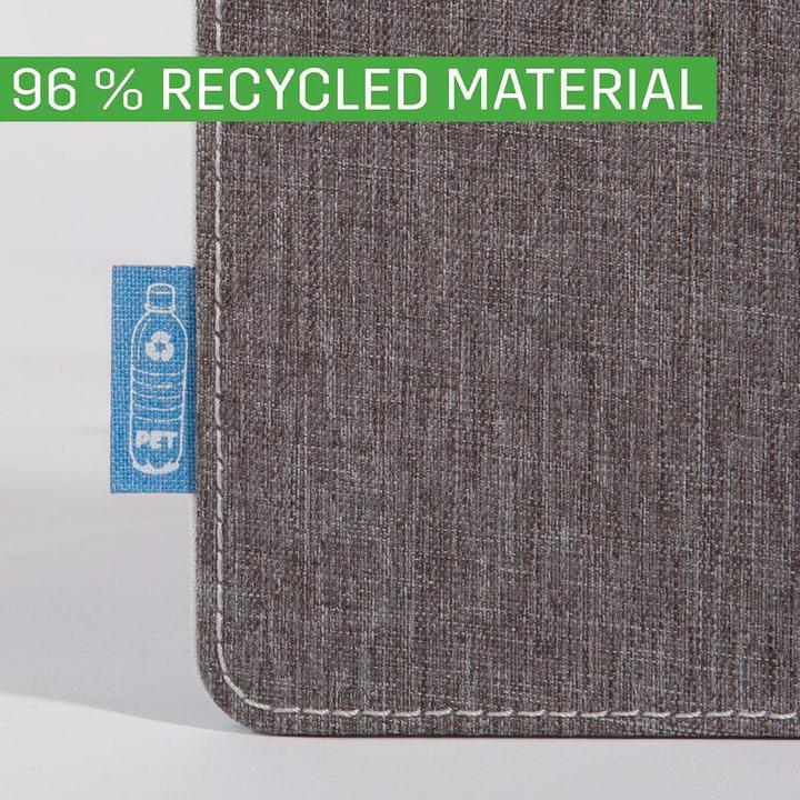 Actual product image Sigel Mouse Pad Eyestyle, light blue-dark grey, white middle layer and stitching, recycled PET, recycled P