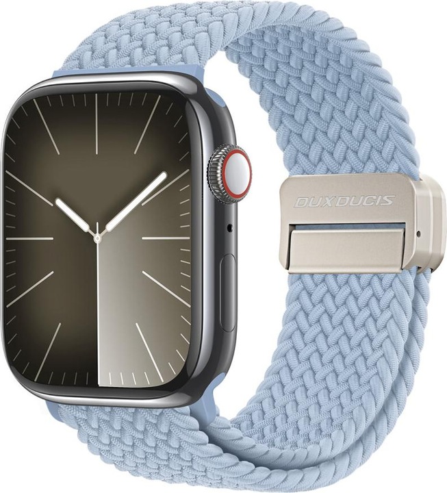 Dux Ducis Mixture Pro Bracelet Apple Watch 38mm/40mm/41mm - Bleu clair (41 mm, 38 mm, 40 mm, Nylon, Apple Watch SE (2022/2023), Apple Watch Series 8, Apple Watch Series 9, Apple Watch Series 7, Apple Watch Series 6, Apple Watch Series 4, Apple Watch Series 5, Apple Watch SE, Apple Watch Series 3)