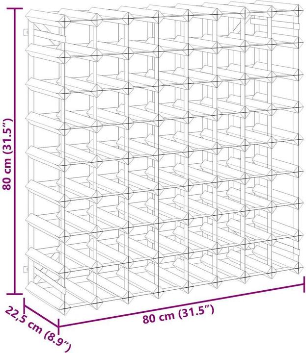 Actual product image vidaXL Dorkas (80 x 22.5 x 80 cm, 72 Fl.)