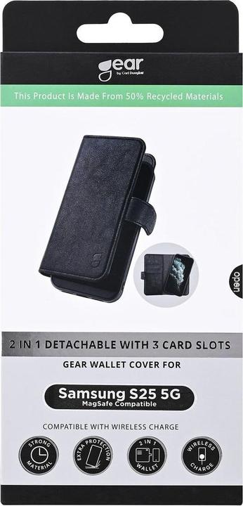 Produktbild Gear Wallet 2-in-1 for Samsung S25 5G - Black (3 Card)