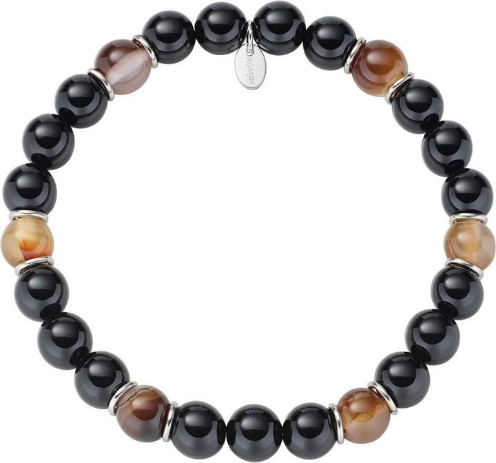 Marrone/beige, Nero, Argento